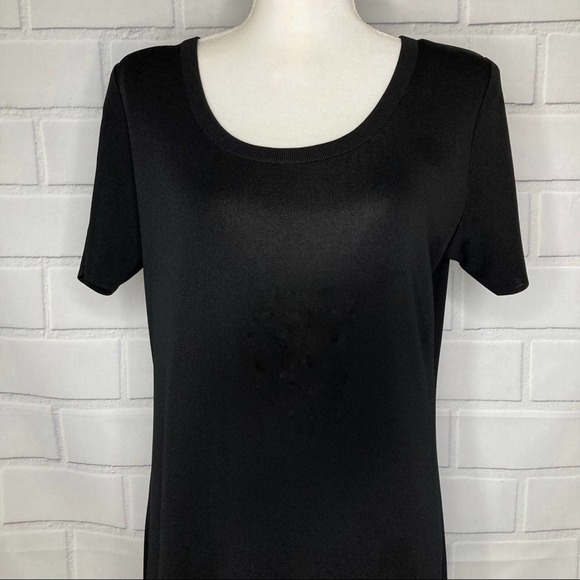 Exclusively Misook Black Scoop Neck Maxi Sheath Knit Dress (M) - Picture 4 of 9